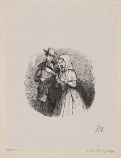 Illustration til "Det Gamle Huus" i H.C. Andersen, "Eventyr og Historier", Bind 2