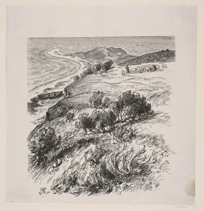 Illustration til digt af H.V. Kaalund, "Eftersommeren"