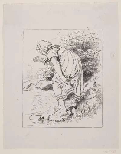 Illustration til eventyret "En Tiurleg i Holleia"
