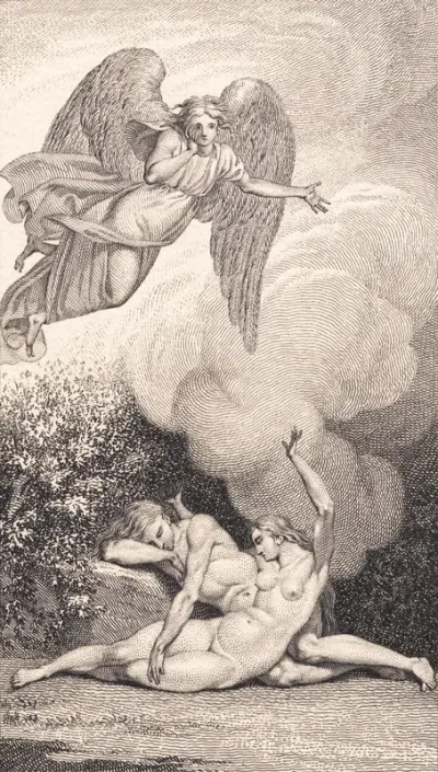 Illustration til Ewalds "Adam og Eva". I