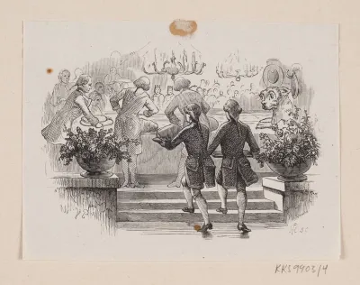 Illustration til "Fyrtøjet" i H.C. Andersen, "Eventyr og Historier", Bind 1