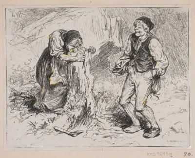 Illustration til "Gjæte Kongens Harer"