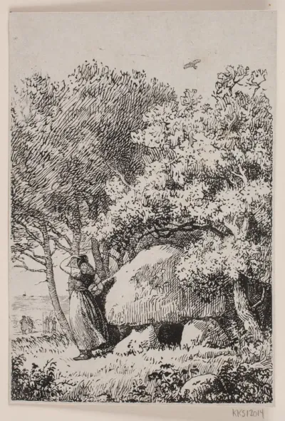 Illustration til "Gudruns Hævn" i Gæa, Æsthetisk Aarbog, 1845