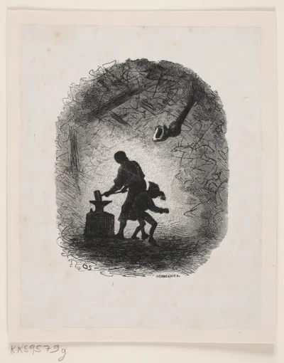 Illustration til "Gutten og Fanden"