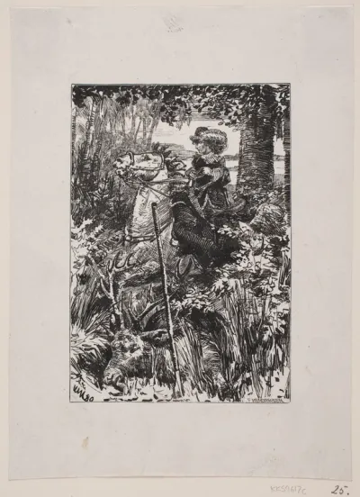Illustration til H. Drachmanns digt "September"