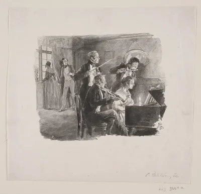 Illustration til H. Hertz: "Spadsereturen"