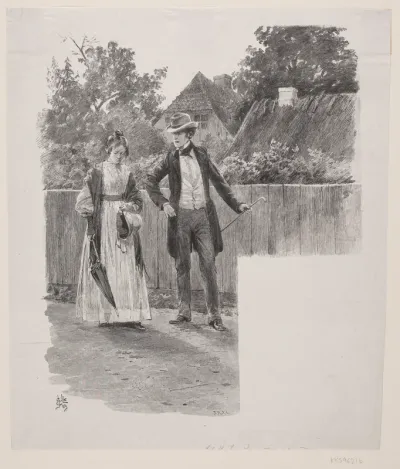 Illustration til H. Hertz, "Spadsereturen"