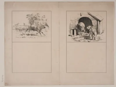 Illustration til H. V. Kaalund, "Fabler for Børn"