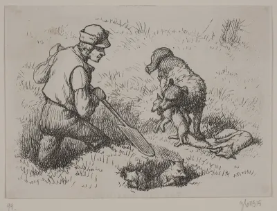 Illustration til "Hr. Mikkel", digt af Christian Richardt