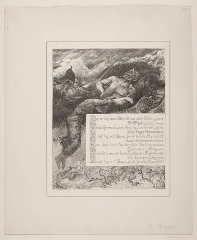 Illustration til Johannes Ewald, "Liden Gunver"
