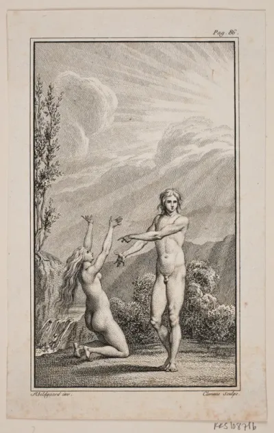 Illustration til Johannes Ewalds "Adam og Eva" II