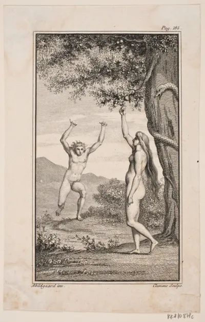 Illustration til Johannes Ewalds "Adam og Eva" III