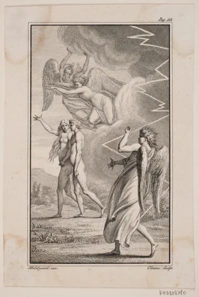 Illustration til Johannes Ewalds "Adam og Eva" V