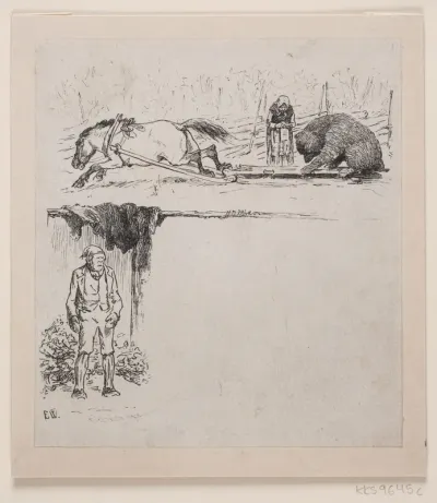 Illustration til "Jutulen og Johannes Blessom"