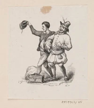 Illustration til "Kejserens nye Klæder" i H.C. Andersen, "Eventyr og Historier", Bind 1