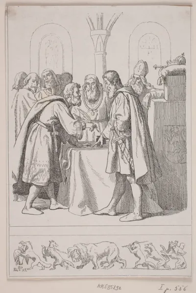 Illustration til "Kristoffer den anden. Rigets fuldkomne Opløsning"