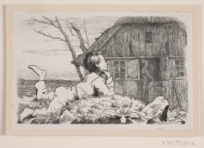 Illustration til L. Budde, "En Historie om, hvordan Skidt kan komme til Ære"