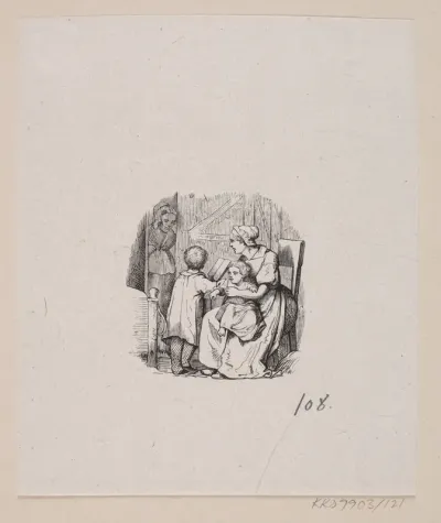 Illustration til "Lille Tuk" i H.C. Andersen, "Eventyr og Historier", Bind 2