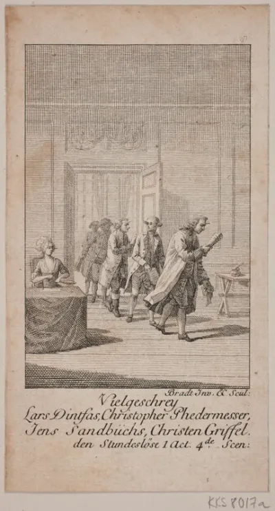 Illustration til Ludvig Holbergs "Den Stundesløse"