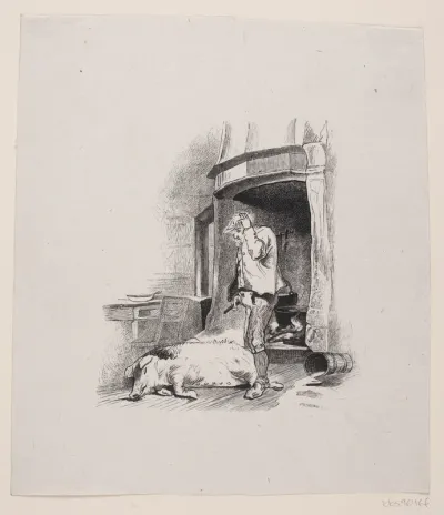 Illustration til "Manden som skulle stelle hjemme"