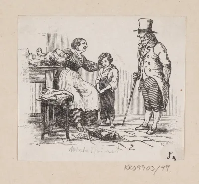 Illustration til "Metalsvinet" i H.C. Andersen, "Eventyr og Historier", Bind 1
