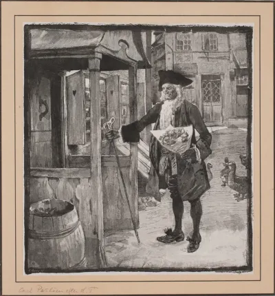 Illustration til "Pernilles korte Frøken-strand"