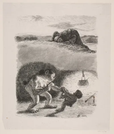 Illustration til Poul Martin Møller, "Sct. Laurentius"