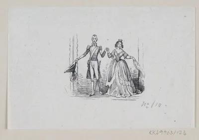 Illustration til "Skyggen" i H.C. Andersen, "Eventyr og Historier", Bind 2