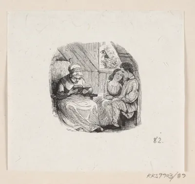 Illustration til "Snedronningen" i H.C. Andersen, "Eventyr og Historier", Bind 1