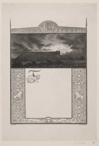 Illustration til Steen Steensen Blicher, "Aften" (af: "Natten paa Jellingehøje")