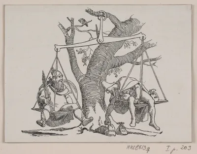 Illustration til "Svend Tveskægs tog til England og slaget ved Svold"