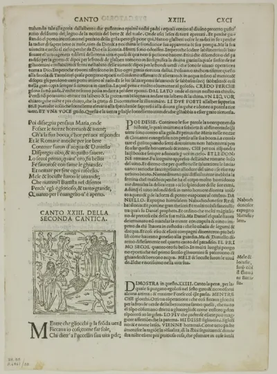 Illustration to Comedia di Danthe Alighieri, Purgatory, Canto XXIII, plate 88 from Woodcuts from Books of the XVI Century
