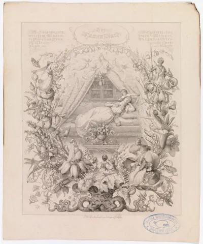 Illustration to the poem Der Blumen Rache by Ferdinand Freiligrath