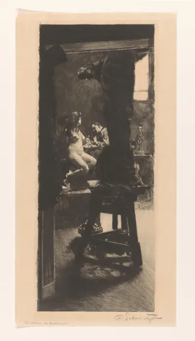 Im Atelier des Bildhauers