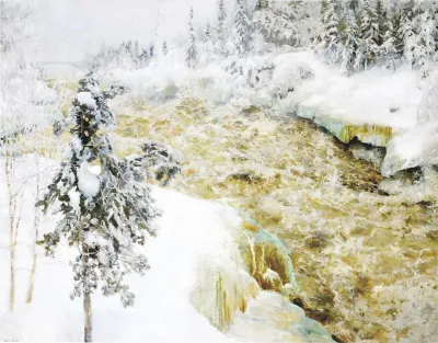 Imatra Falls in Snow