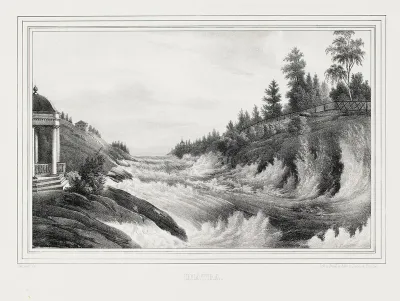 Imatra, illustration for Finland Depicted in Drawings, booklets XXIV-XXVII