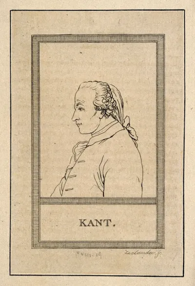 Immanuel Kant. Line engraving by A.L. Zeelander