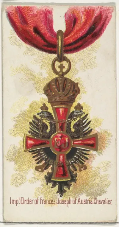 Imperial Order of Frances Joseph of Austria, Chevalier, from the World's Decorations series (N30) for Allen & Ginter Cigarettes