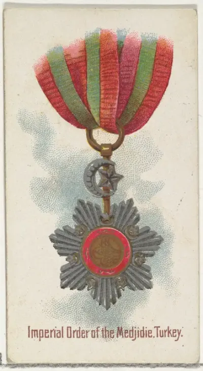 Imperial Order of the Medjidie, Turkey, from the World's Decorations series (N30) for Allen & Ginter Cigarettes