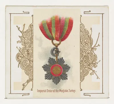 Imperial Order of the Medjidie, Turkey, from the World's Decorations series (N44) for Allen & Ginter Cigarettes