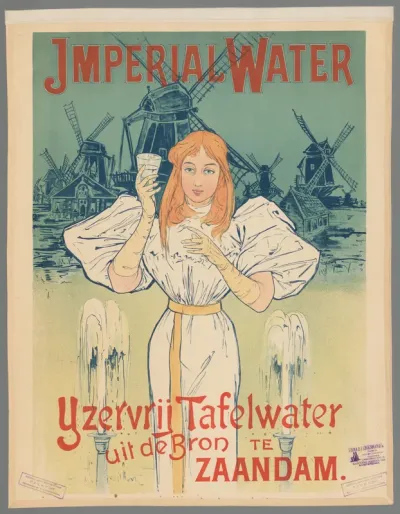 Imperial Water. IJzervrij Tafelwater uit de Bron te Zaandam