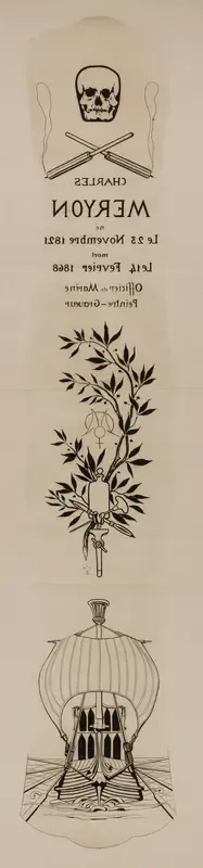 Impression of the Plate on Meryon's Tombstone