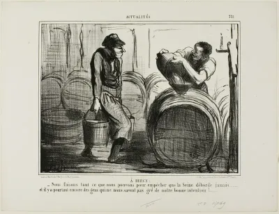 In Bercy. “We are doing everything to avoid that the river Seine overflows... and there are still people who are questioning our good intentions,” plate 321 from Actualités