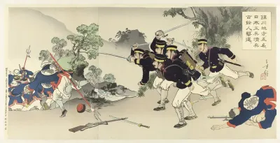 In de Chinchon regio verdrijven vijf militaire ingenieurs meer dan honderd Chinese soldaten