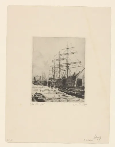 In de haven