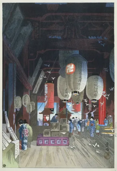 In de Kannon tempel in Asakusa