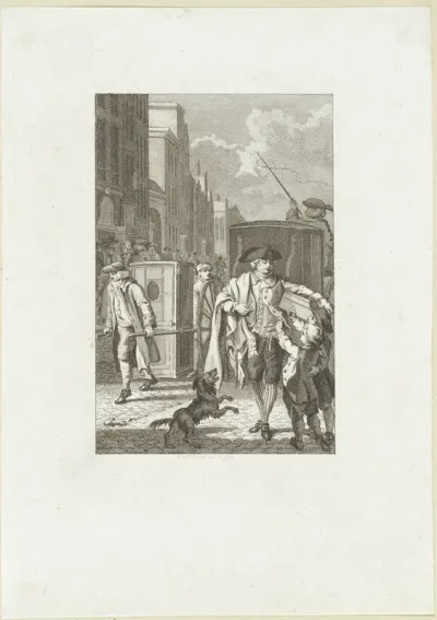 In een straat wijzen twee jongens op een man