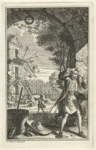 In elkaar gestort gebouw