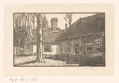 In het dorp Bergen