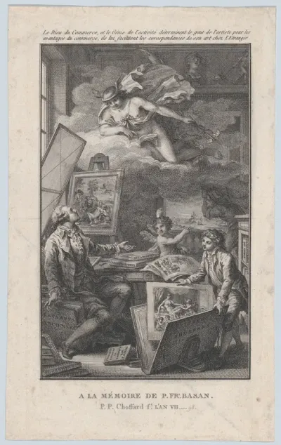 In Memory of P. FR. Basan, an engraving for the catalogue of the collection of P.-F. Basan